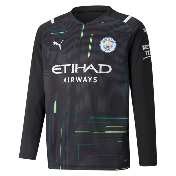 Tailandia Camiseta Manchester City Portero ML 2021-22 Negro